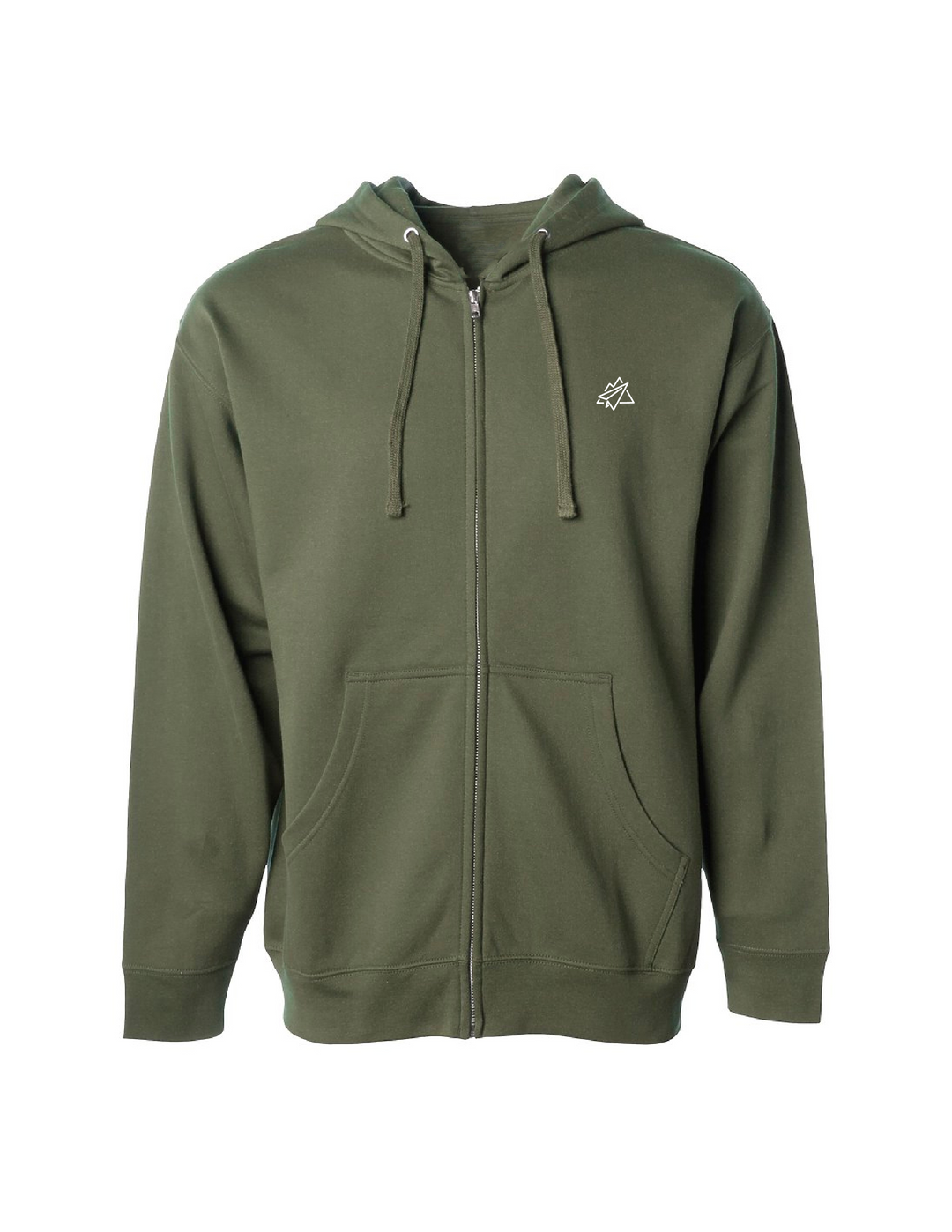 Open Planes Zip Up - Olive