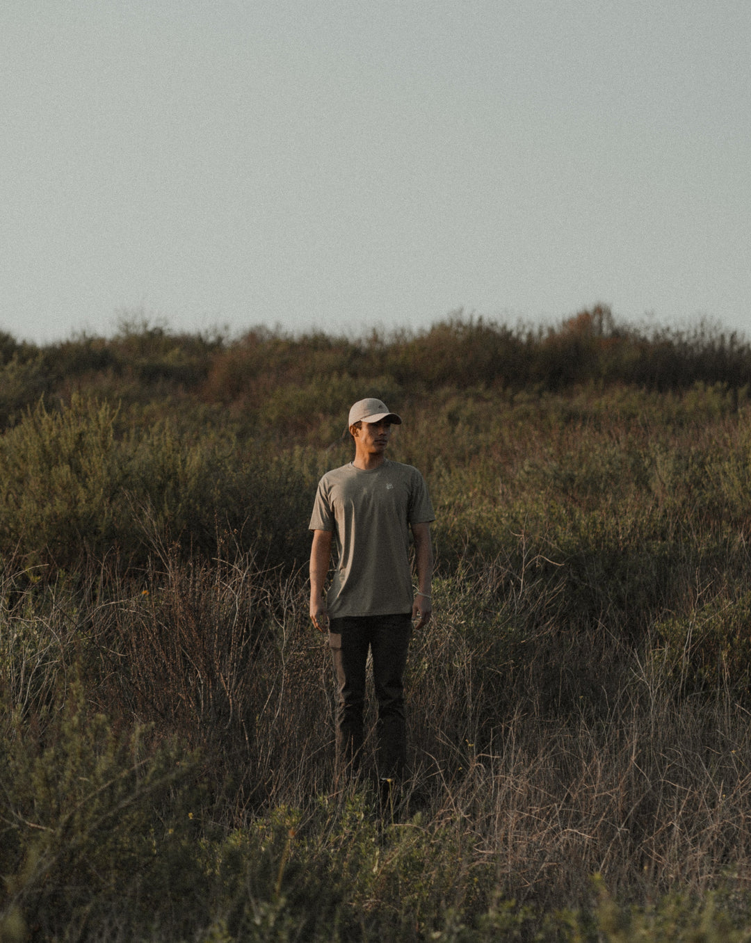 Embroidered Tee - Olive