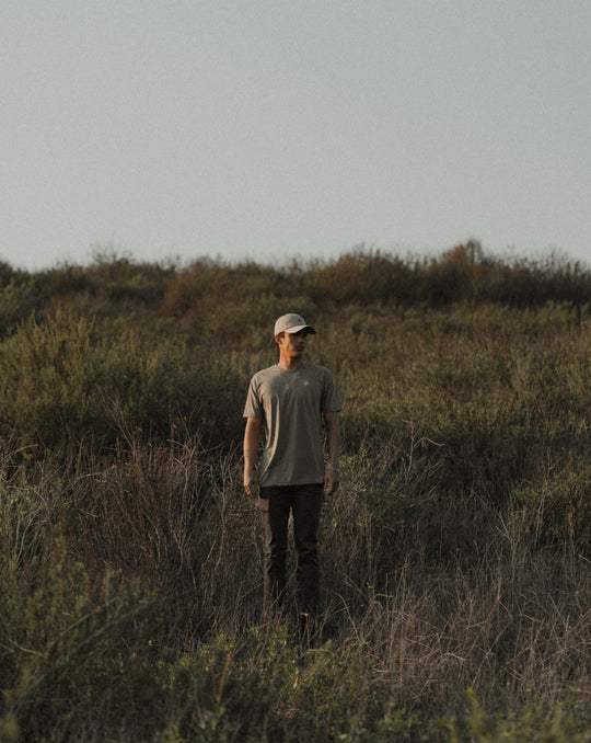 Embroidered Tee - Olive