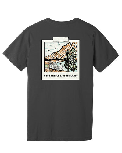 Good Places Tee - Asphalt