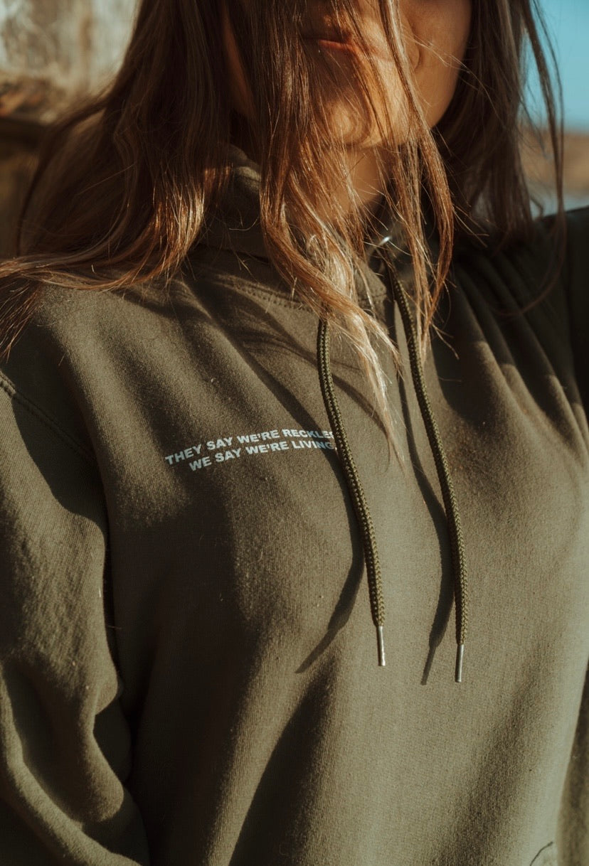 "They Say" Hoodie - Olive