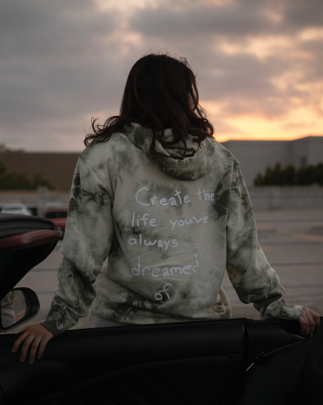 Dreamer Hoodie - Olive Tie Dye