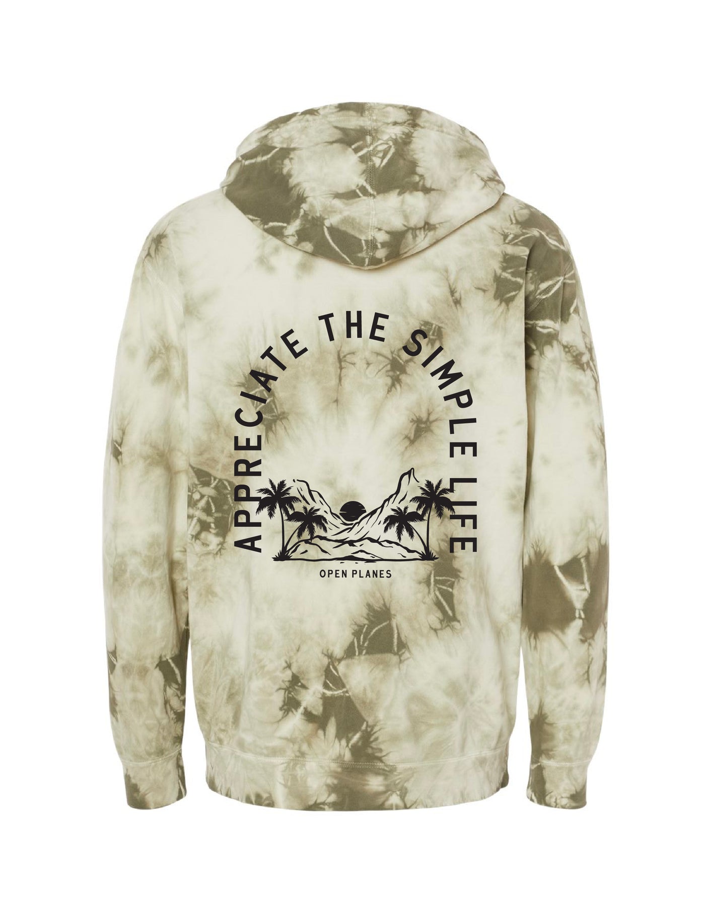 Views Hoodie - Tie Dye Olive